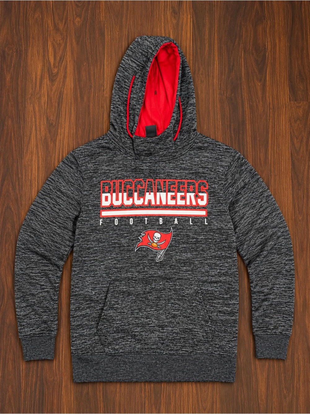 NFL Team Apparel Tampa Bay Buccaneers Men’s Small Gray Pullover Hoodie Sporty - Picture 3 of 12